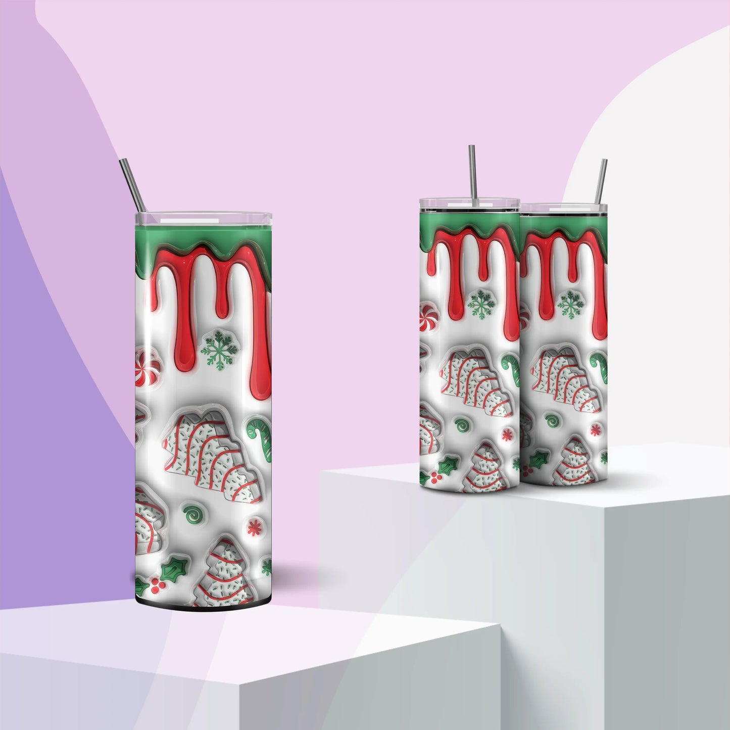 20 onz Skinny Tumbler - Merry